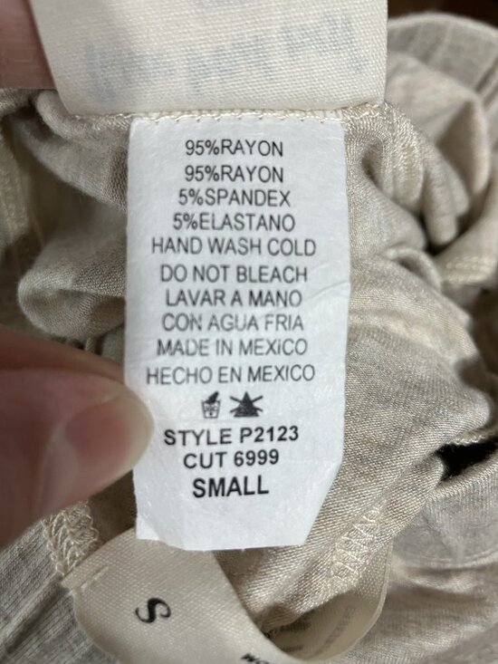 Three Bird Nest Small Oatmeal Flare Pants Rayon Stretch Lounge New - Picture 7 of 8